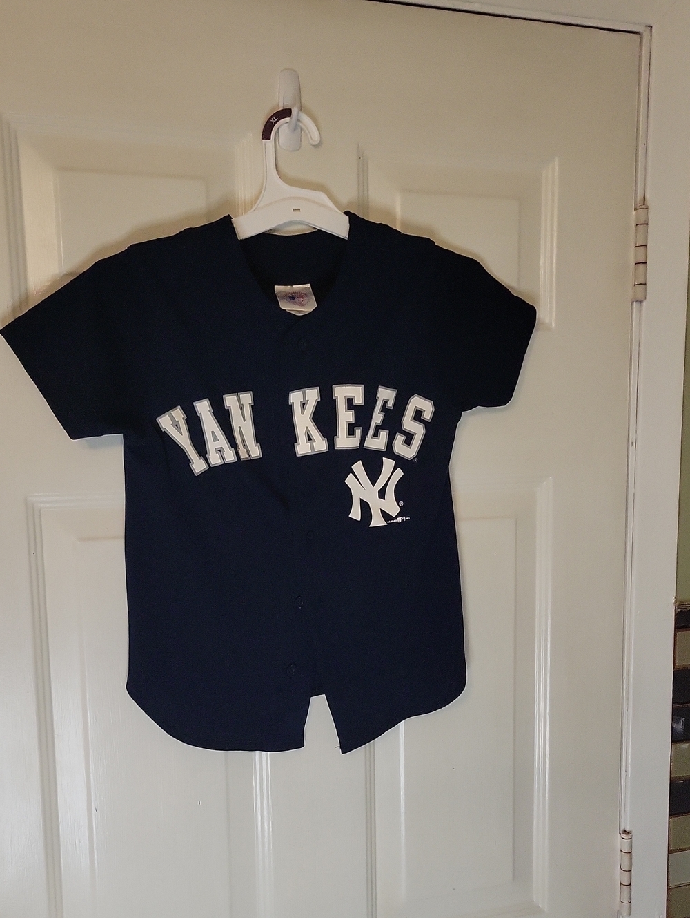 Genuine Merchandise Navy & White Yankees Kids Button-Front Jersey